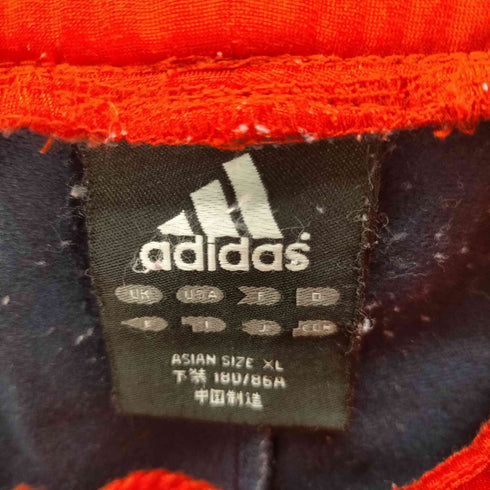 アディダス adidas 00S 03SS 万国旗タグ 3ストライプ ライン ワイドレッグ イージー ワイド トラック パンツ 裾ジップ Y2K メンズ JPN:XL