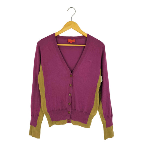 ヴィヴィアンウエストウッドレッドレーベル Vivienne Westwood RED LABEL バイカラー オーブ刺繍 ニットカーディガン レディース JPN:3