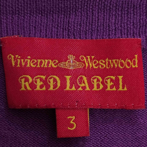 ヴィヴィアンウエストウッドレッドレーベル Vivienne Westwood RED LABEL バイカラー オーブ刺繍 ニットカーディガン レディース JPN:3