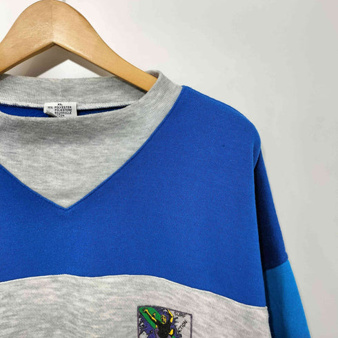2トーン モックネック プリントスウェット SURF ACTION メンズ JPN:XL
