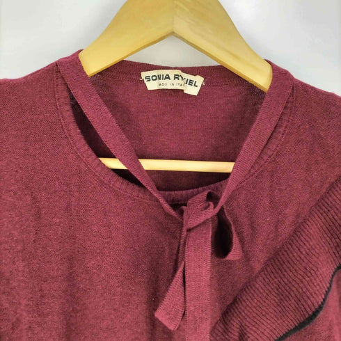 ソニアリキエル SONIA RYKIEL 90S イタリア製 ツートン リボン フリルニット レディース