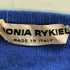 ソニアリキエル SONIA RYKIEL 90S イタリア製 クロスデザイン ツートン 袖フリルニット レディース