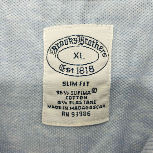 ブルックスブラザーズ BROOKS BROTHERS SLIM FIT スーピマコットン S/S ポロシャツ メンズ JPN:XL