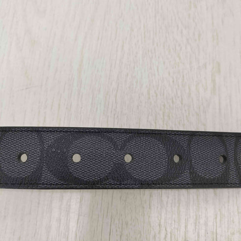 コーチ COACH シグネチャー モノグラムレザーベルト CQBK チャコールブラック メンズ L21 92