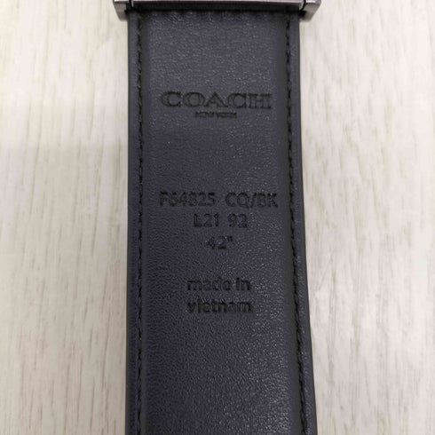 コーチ COACH シグネチャー モノグラムレザーベルト CQBK チャコールブラック メンズ L21 92