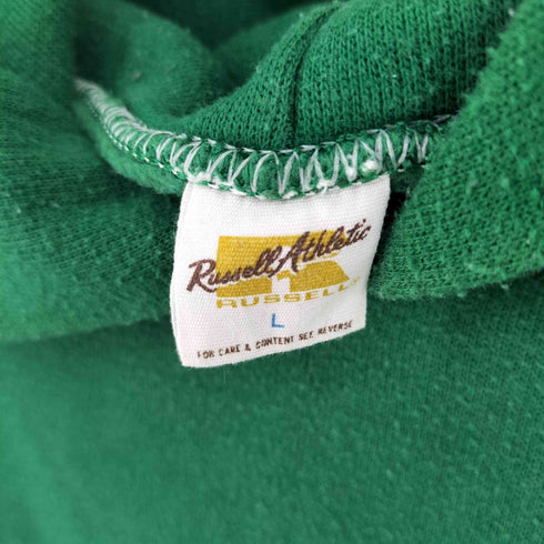 ラッセルアスレチック RUSSELL ATHLETIC 70S 金タグ 無地プルオーバーパーカー メンズ L