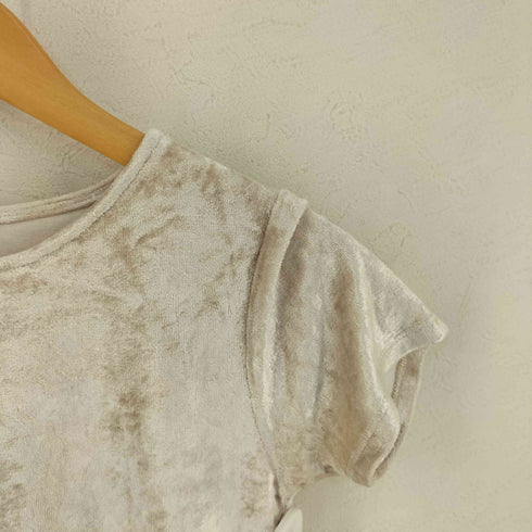 レイビームス Ray BEAMS ストレッチベロアTシャツ レディース