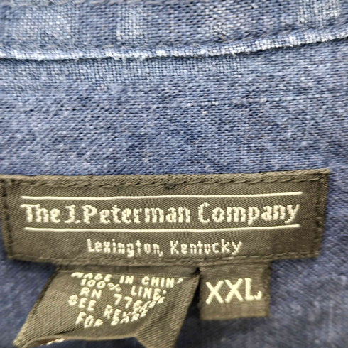 ジョンピーターマンカンパニー The J.PETERMAN COMPANY リネン BD L/S 長袖シャツ メンズ import:XXL