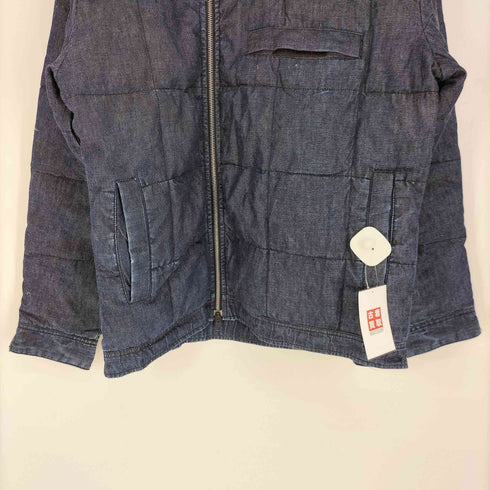 RUVENFEDER 90~00S フランス製 スタンドカラー ダブルジップ デニム 中綿 パフジャケット メンズ import:S