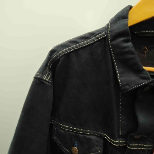 リーバイス Levis 90S ユーロ リーバイス ユーゴスラビア製 70503 02 ボタン裏01刻印 3rd 後染め ブラック デニム トラッカー ジャケット 92年製 メンズ