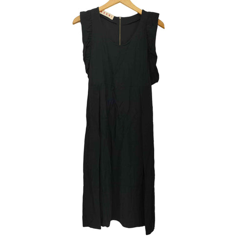 マルニ MARNI レーヨン100 フリルスリーブ バックジップ ワンピース レディース EUR:40
