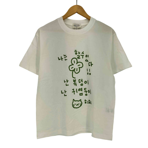 withsome フロントプリント クルーネック半袖Tシャツ レディース import:M