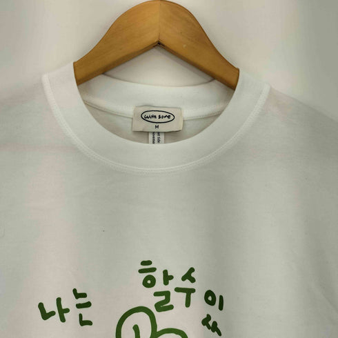 withsome フロントプリント クルーネック半袖Tシャツ レディース import:M