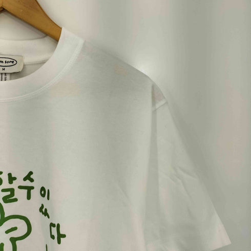 withsome フロントプリント クルーネック半袖Tシャツ レディース import:M