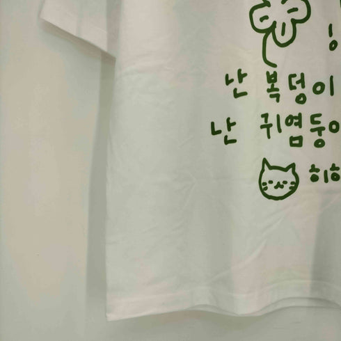 withsome フロントプリント クルーネック半袖Tシャツ レディース import:M