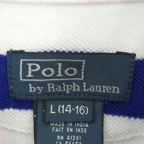 ポロバイラルフローレン Polo by RALPH LAUREN 90s ポニー刺繍 ラガーシャツ レディース import:L