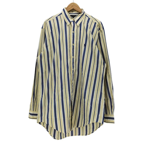 ラルフローレンゴルフ RALPH LAUREN GOLF CLASSIC FIT ポニー刺繍 ボタンダウン ストライプ L/S シャツ メンズ import:M