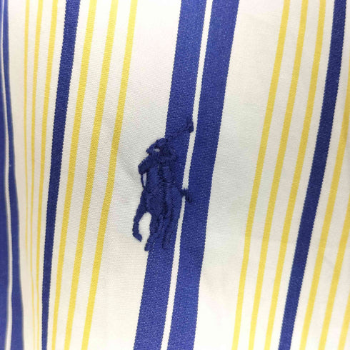 ラルフローレンゴルフ RALPH LAUREN GOLF CLASSIC FIT ポニー刺繍 ボタンダウン ストライプ L/S シャツ メンズ import:M
