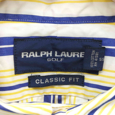 ラルフローレンゴルフ RALPH LAUREN GOLF CLASSIC FIT ポニー刺繍 ボタンダウン ストライプ L/S シャツ メンズ import:M