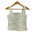 RONRON 25ss SQUARE NECK FRILL SLEEVELESS BLOUSE WHITE STAR レディース FREE