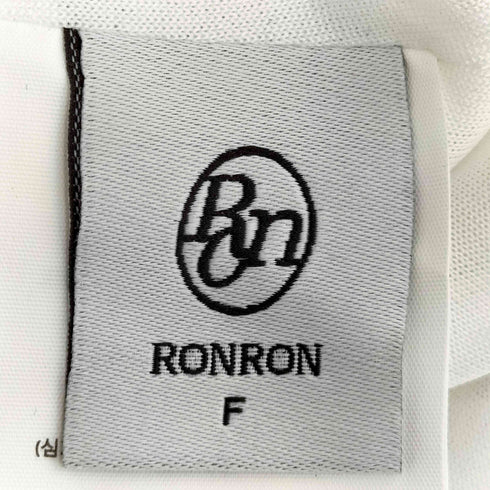 RONRON 25ss SQUARE NECK FRILL SLEEVELESS BLOUSE WHITE STAR レディース FREE