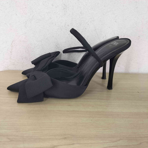 ザラ ZARA リボン付ポインテッドトゥ バックストラップサンダル レディース 37