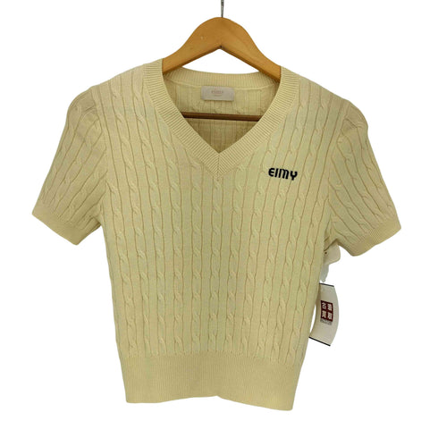 エイミーイストワール eimy istoire 25ss EIMYロゴケーブルニットプルオーバー レディース FREE