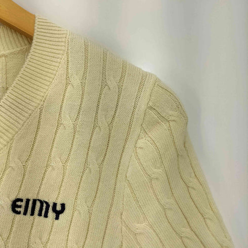 エイミーイストワール eimy istoire 25ss EIMYロゴケーブルニットプルオーバー レディース FREE