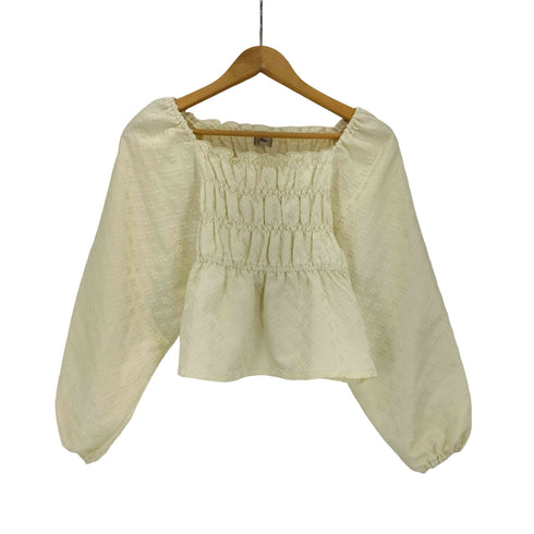 flower 25ss fleur shirring blouse フルールシャーリングブラウス レディース FREE