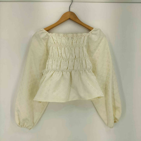flower 25ss fleur shirring blouse フルールシャーリングブラウス レディース FREE
