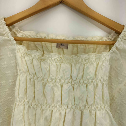 flower 25ss fleur shirring blouse フルールシャーリングブラウス レディース FREE