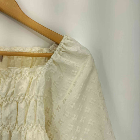 flower 25ss fleur shirring blouse フルールシャーリングブラウス レディース FREE