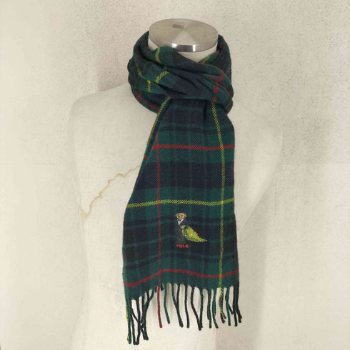ポロラルフローレン POLO RALPH LAUREN MADE IN ITALY ポロベア タータンチェックマフラー メンズ