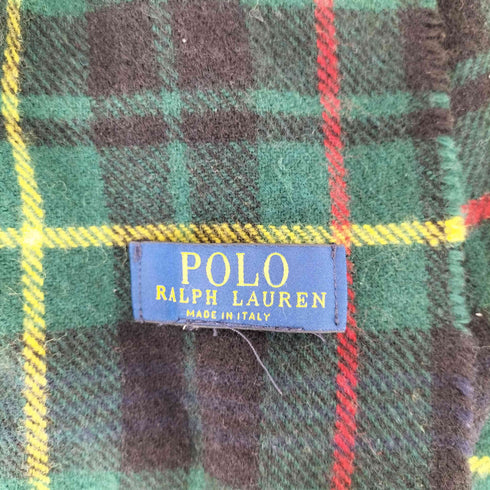 ポロラルフローレン POLO RALPH LAUREN MADE IN ITALY ポロベア タータンチェックマフラー メンズ