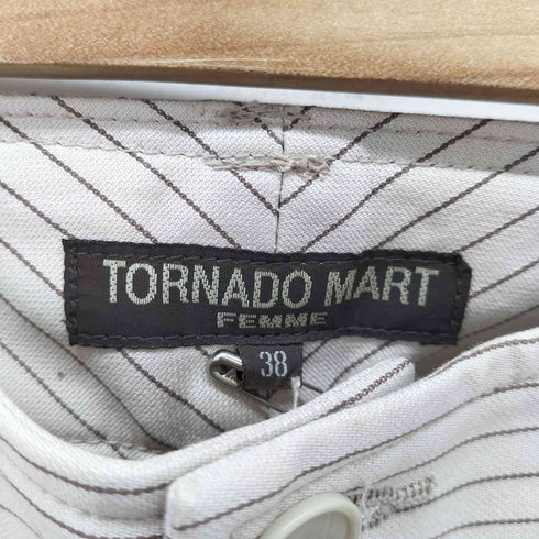 トルネードマートファム TORNADO MART FEMME ストライプフレアパンツ ローライズ y2k レディース JPN:38