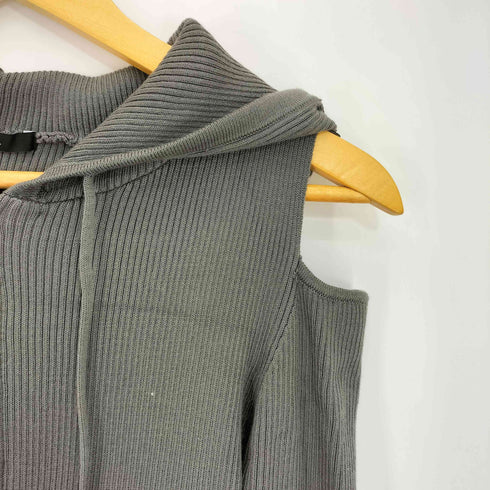 エモダ EMODA 24aw カットアウトフードニットワンピース レディース FREE