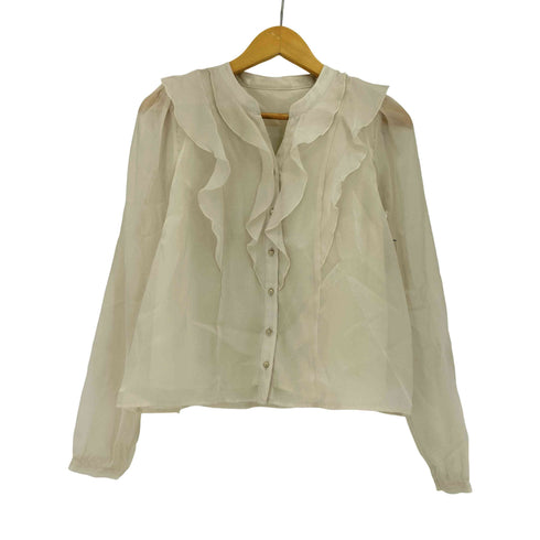 ビス ViS 25aw シアーラッフルブラウス/イージーケア レディース FREE