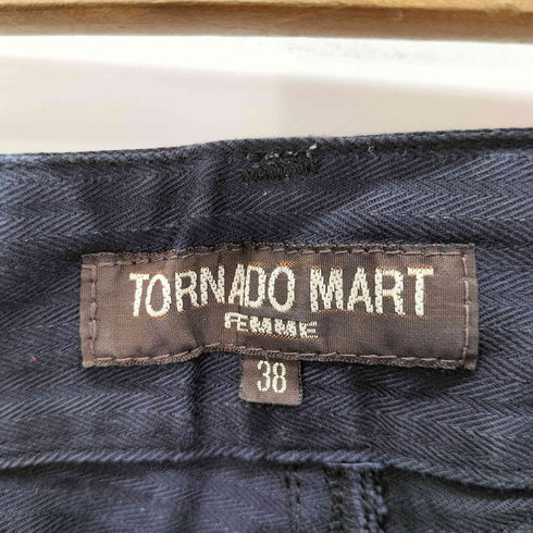 トルネードマートファム TORNADO MART FEMME チョークストライプフレアパンツ y2k レディース JPN:38