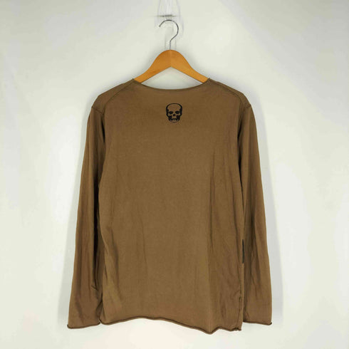 ルシアンペラフィネ Lucien Pellat-Finet イタリア製 スカル ボーダー リブ無し ロングスリーブTシャツ y2k メンズ 9