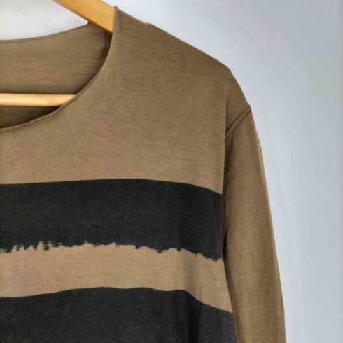 ルシアンペラフィネ Lucien Pellat-Finet イタリア製 スカル ボーダー リブ無し ロングスリーブTシャツ y2k メンズ 9