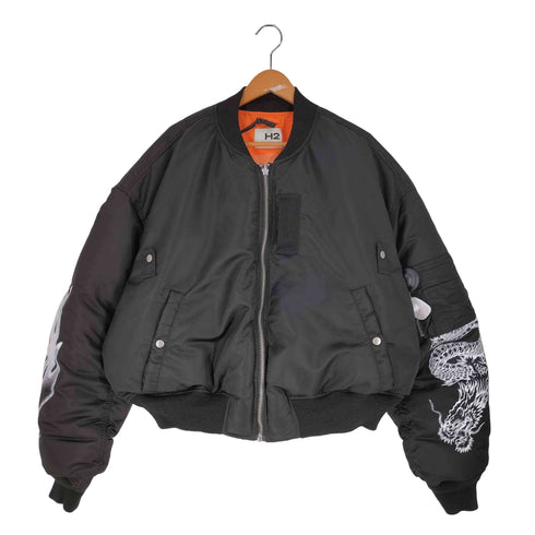 エイチアンドエム H&M H2 リバーシブルフライトジャケット メンズ import:XL