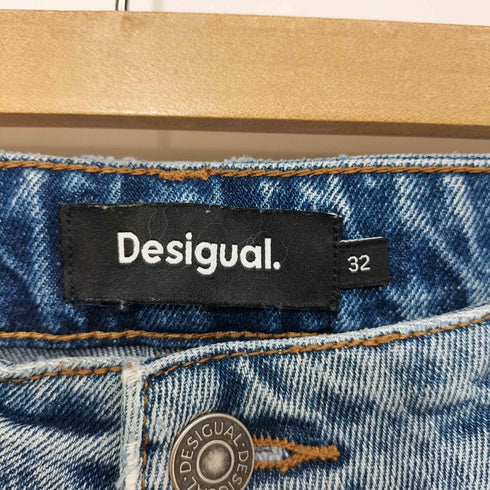 デシグアル Desigual ハイブリッド デニムパンツ スウェット切替デニムパンツ レディース 32