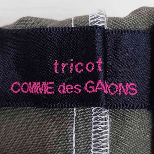 トリココムデギャルソン tricot COMME des GARCONS 12AW AD2012 再構築 異素材切替 花柄 ペイズリー柄 イージーパンツ レディース