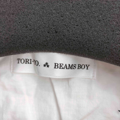 ビームスボーイ BEAMS BOY TORI-TO チャイナ ギャザー カットワークシャツ レディース