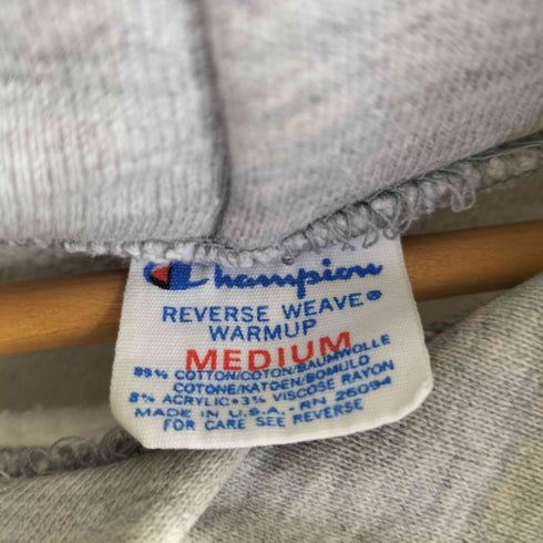チャンピオン Champion 80S トリコタグ後期 USA製 リバースウィーブ ロゴ刺繍 プルオーバーパーカー メンズ import:M