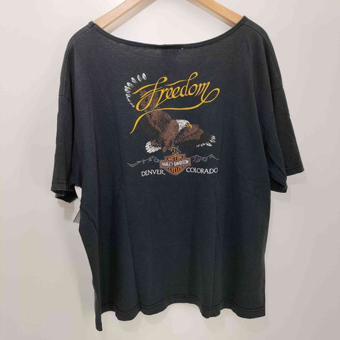 ハーレーダビッドソン HARLEY-DAVIDSON 90s USA製 薔薇/イーグル Tシャツ メンズ import:XL
