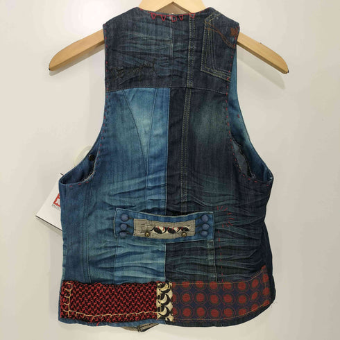 デシグアル Desigual パッチワークデニムベスト メンズ JPN:L