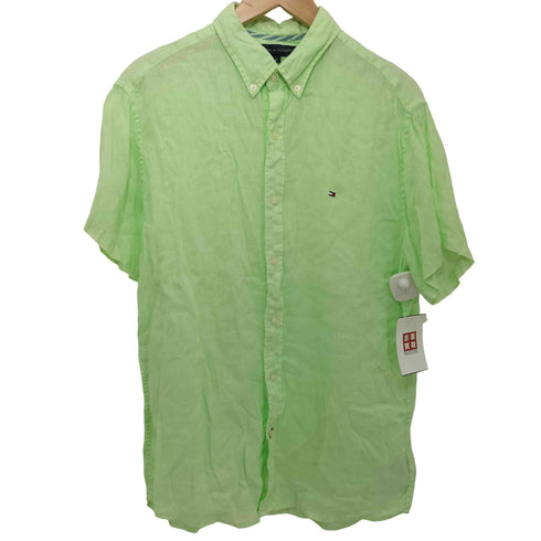 トミーヒルフィガー TOMMY HILFIGER S/S ボタンダウン リネンシャツ メンズ JPN:M