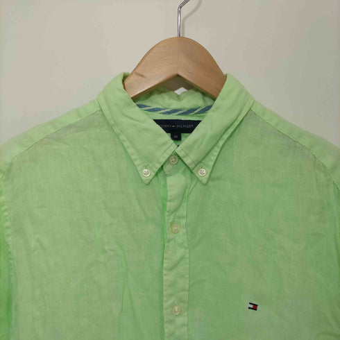 トミーヒルフィガー TOMMY HILFIGER S/S ボタンダウン リネンシャツ メンズ JPN:M