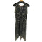 アナスイ ANNA SUI シルク100 ドット柄 ノースリーブワンピース レディース JPN:2